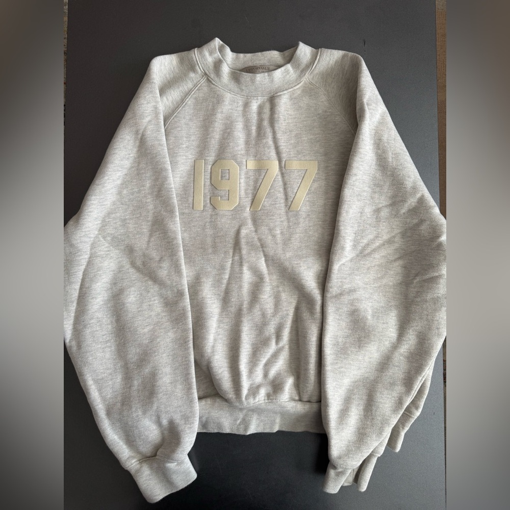Fear of God Essentials Grey 1977 Sweatshirt - Size XS